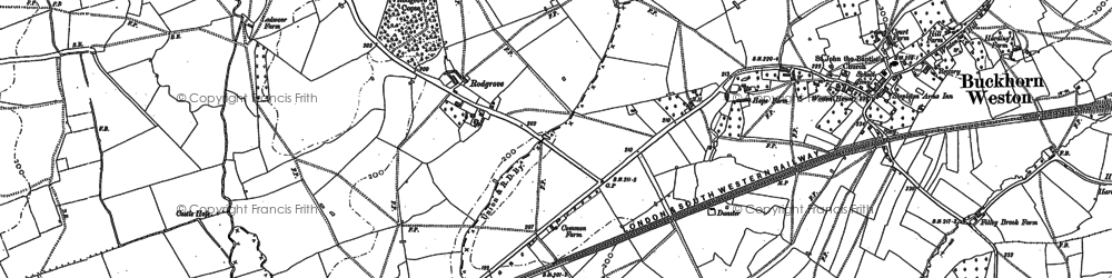Old map of Rodgrove in 1885