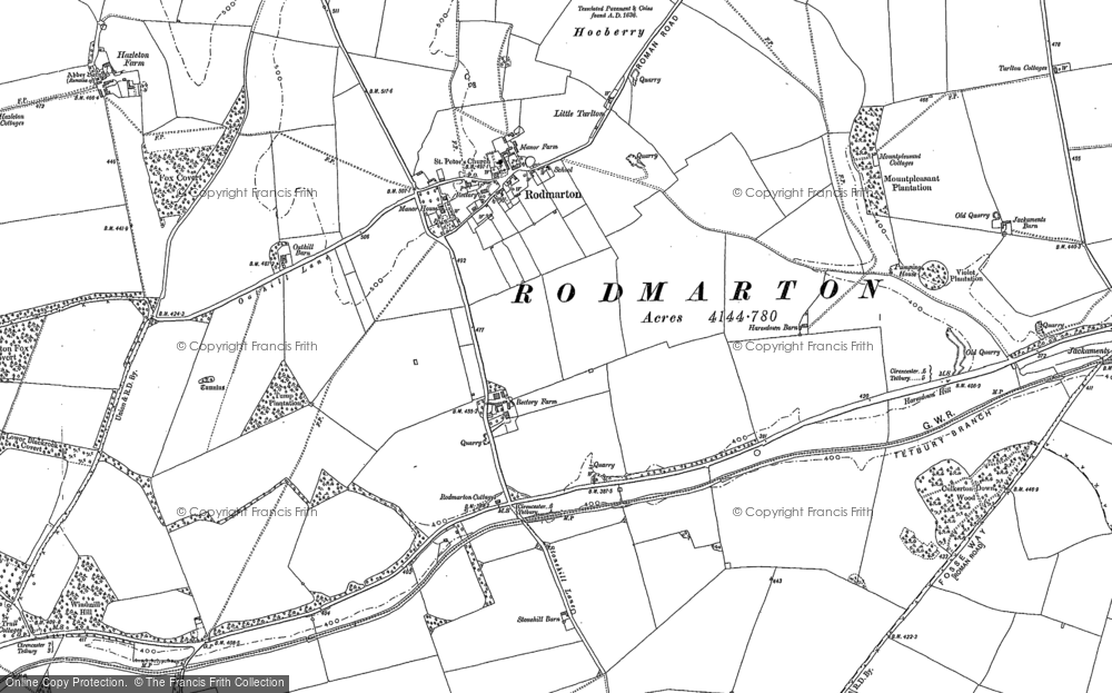 Old Map of Rodmarton, 1901 in 1901