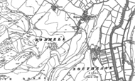 Old Map of Rodmell, 1898