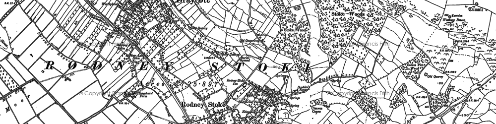 Old map of Big Stoke in 1884