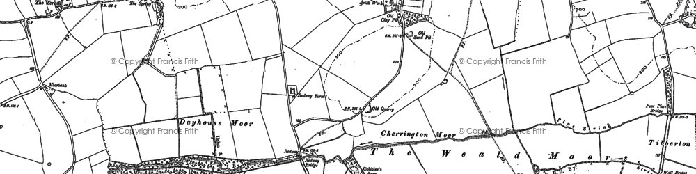 Old map of Rodway in 1880