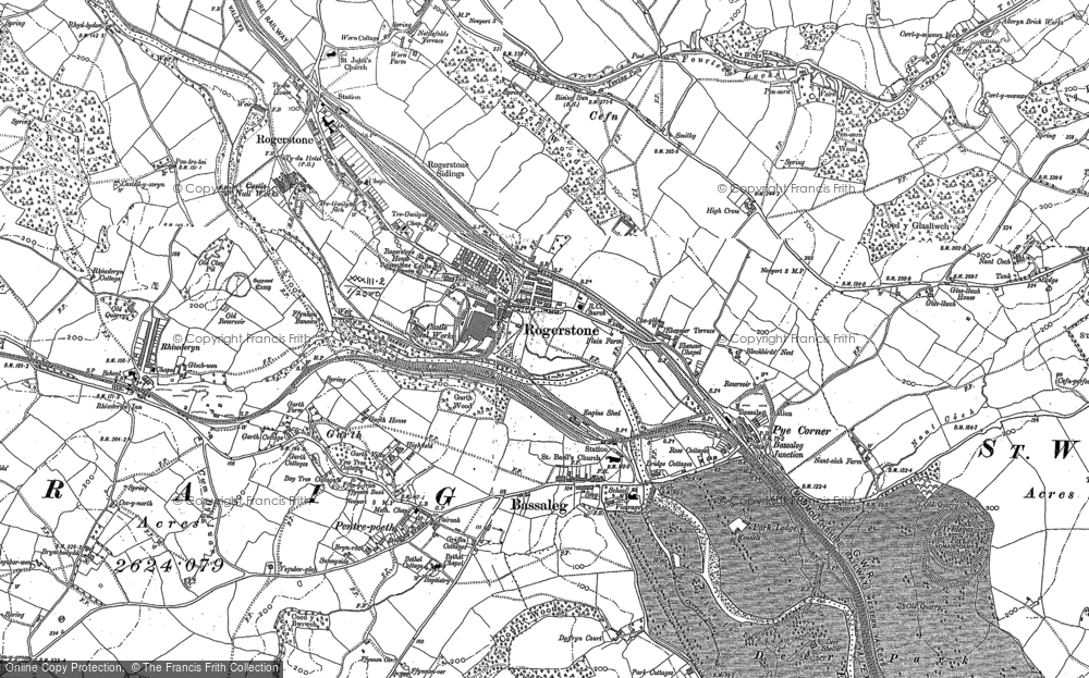 Old Map of Rogerstone, 1899 - 1900 in 1899