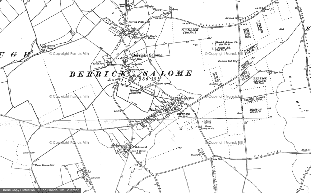 Old Map of Roke, 1897 - 1910 in 1897