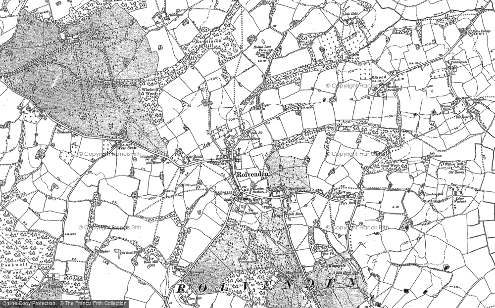 Old Map of Historic Map covering Strood in 1896