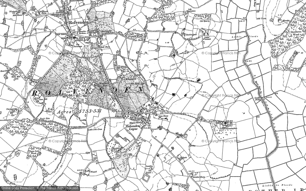 Old Map of Rolvenden Layne, 1906 in 1906