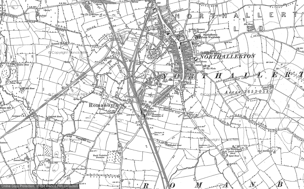 Historic Ordnance Survey Map of Romanby, 1891 - 1893