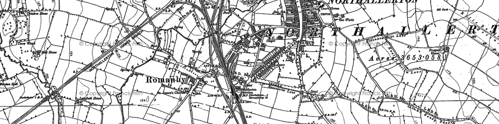 Old map of Romanby in 1891