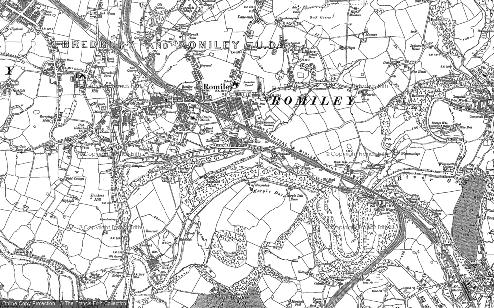 Old Map of Historic Map covering Bunkers Hill in 1897