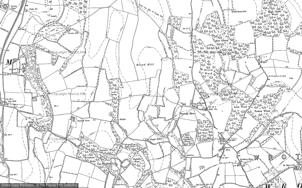 Old Map of Historic Map covering East Hill in 1895
