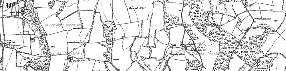 Old map of East Hill in 1895