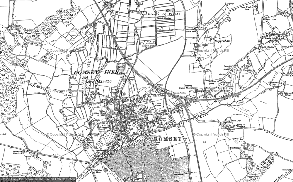 Old Map of Romsey, 1895 in 1895