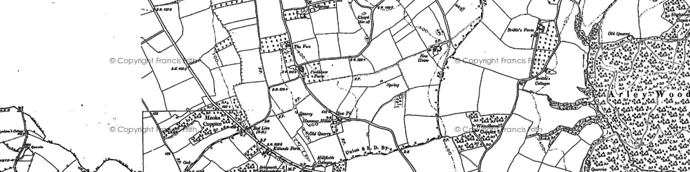 Old map of Bowhills Dingle in 1902