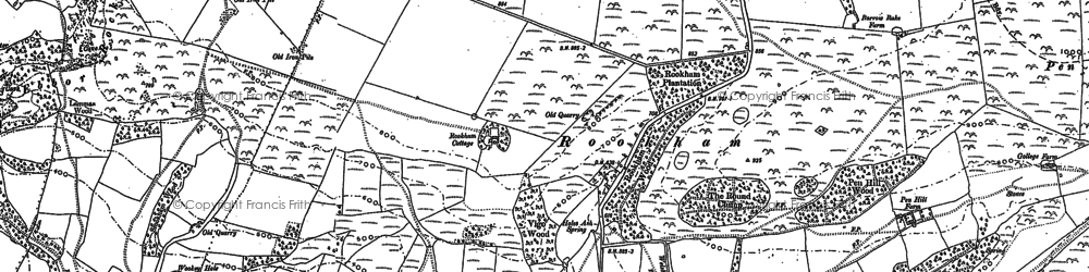 Old map of Rookham in 1884