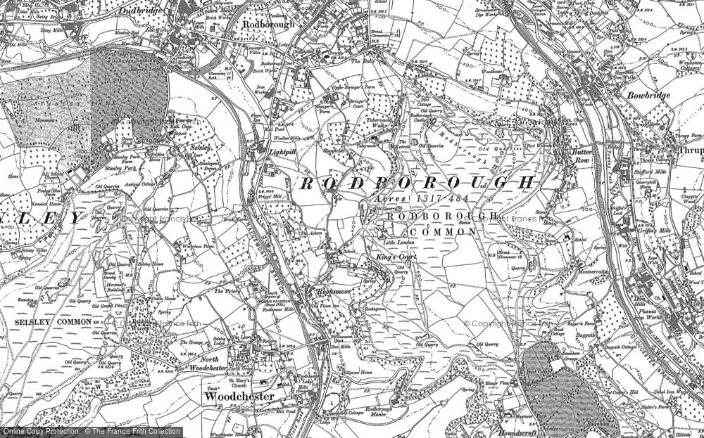 Old Map of Rooksmoor, 1882 in 1882