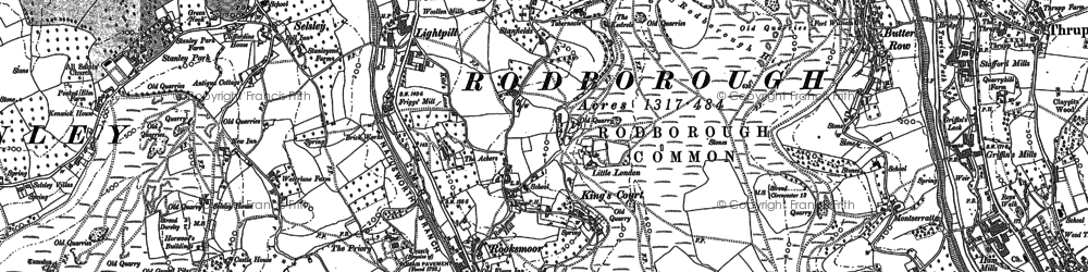 Old map of Rooksmoor in 1882