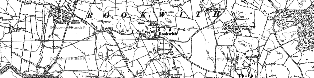 Old map of Rookwith in 1890