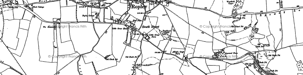 Old map of Ropley in 1894