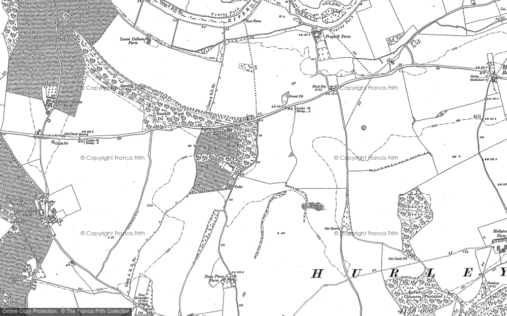 Old Map of Rosehill, 1907 - 1908 in 1907