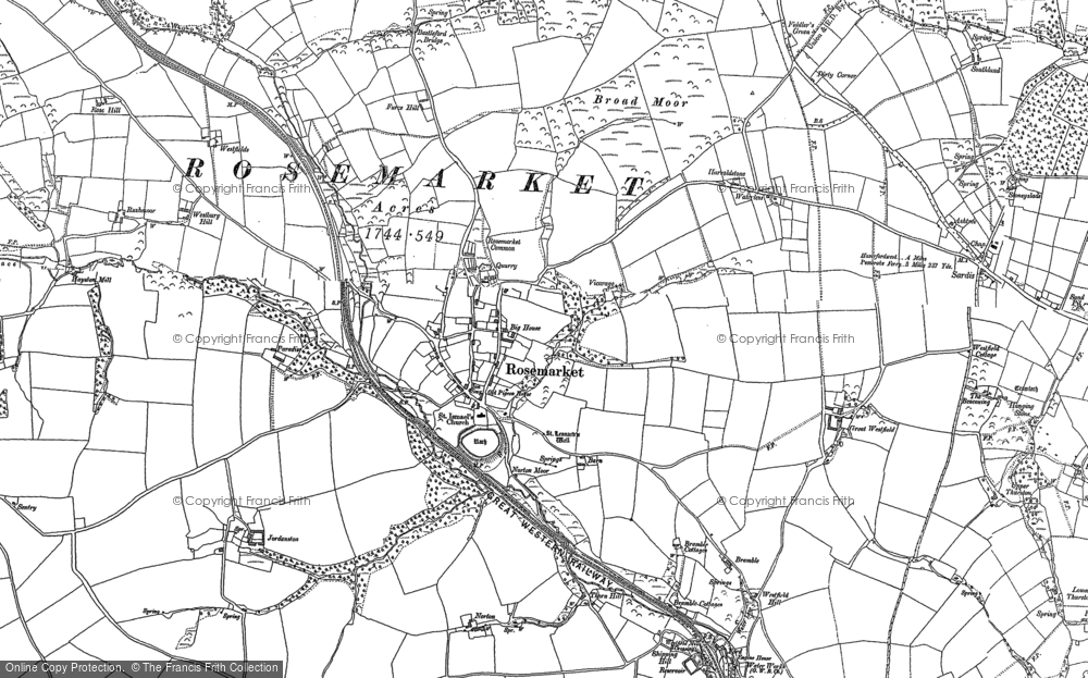 Old Map of Historic Map covering Bastleford in 1906