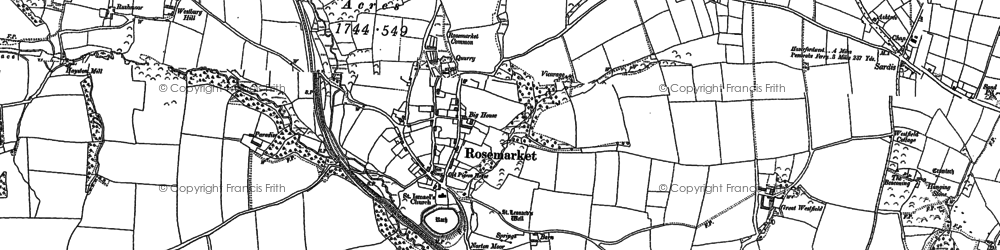 Old map of Rosemarket in 1906