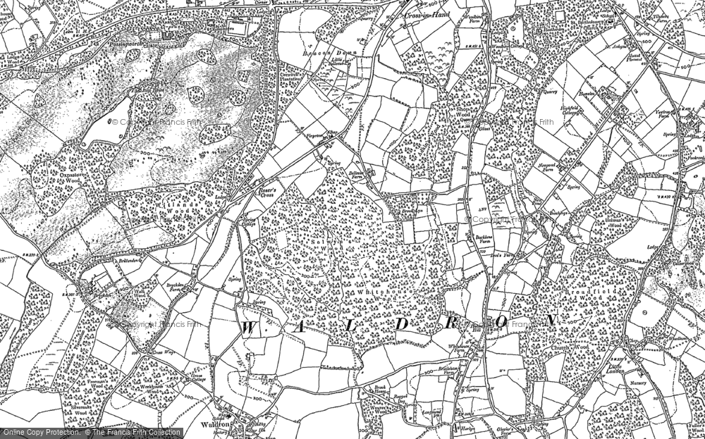 Old Map of Historic Map covering Bryckden Place in 1898