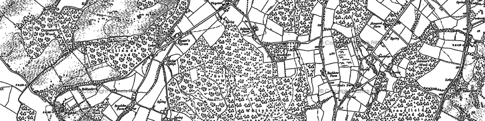Old map of Roser's Cross in 1898