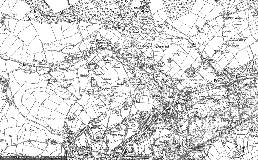 Old Map of Roskear Croft, 1878 in 1878