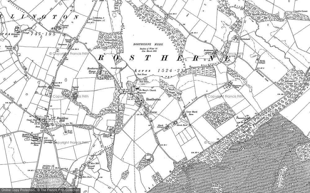 Old Map of Historic Map covering Tatton Dale in 1897