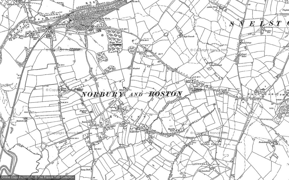 Old Map of Roston, 1898 - 1899 in 1898