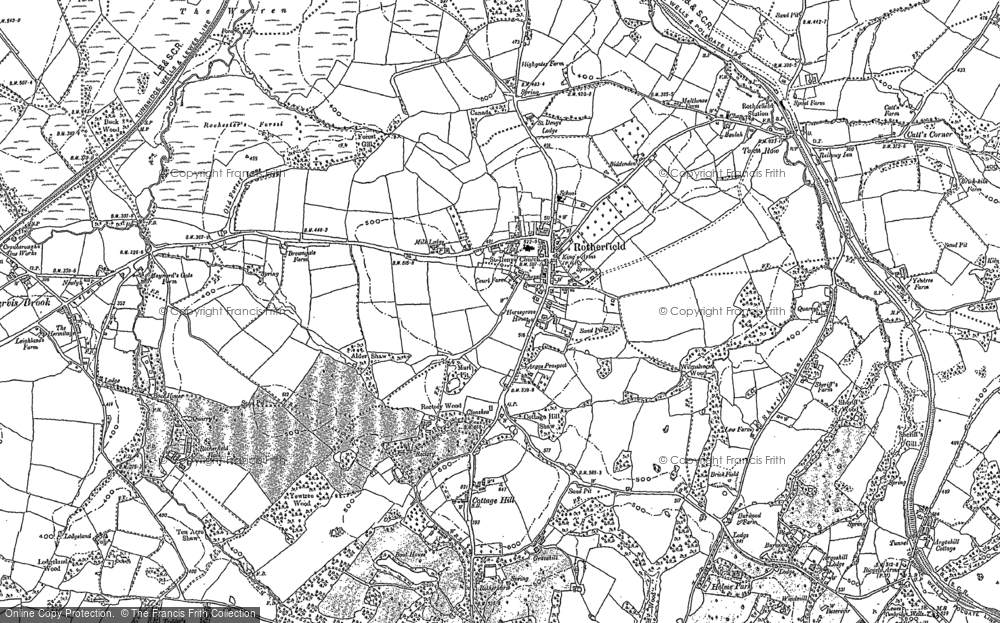 Old Map of Historic Map covering Jarvis Brook in 1897