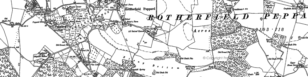 Old map of Rotherfield Peppard in 1897