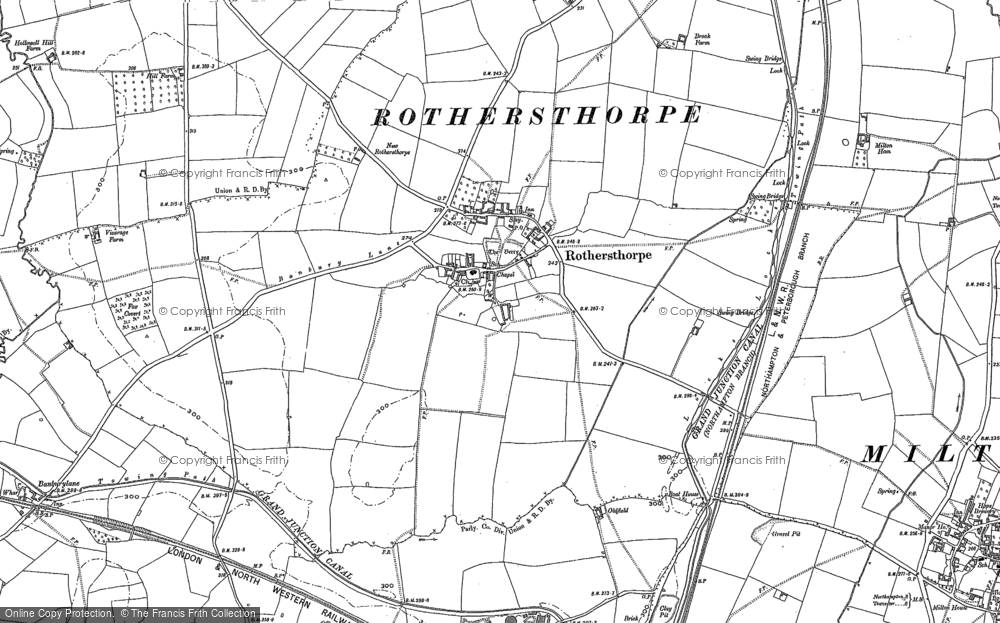 Old Map of Rothersthorpe, 1883 in 1883