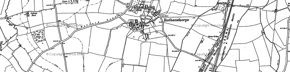 Old map of Rothersthorpe in 1883