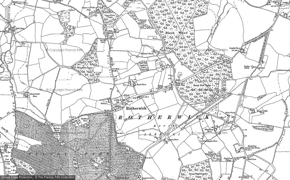 Old Map of Rotherwick, 1894 in 1894