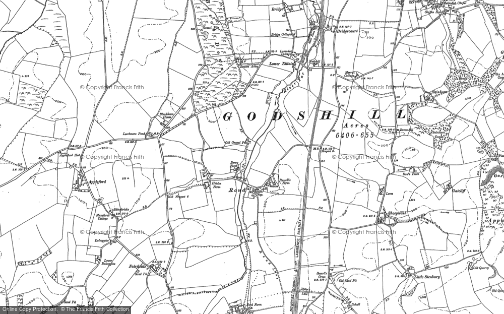 Old Map of Historic Map covering Wydcombe in 1907