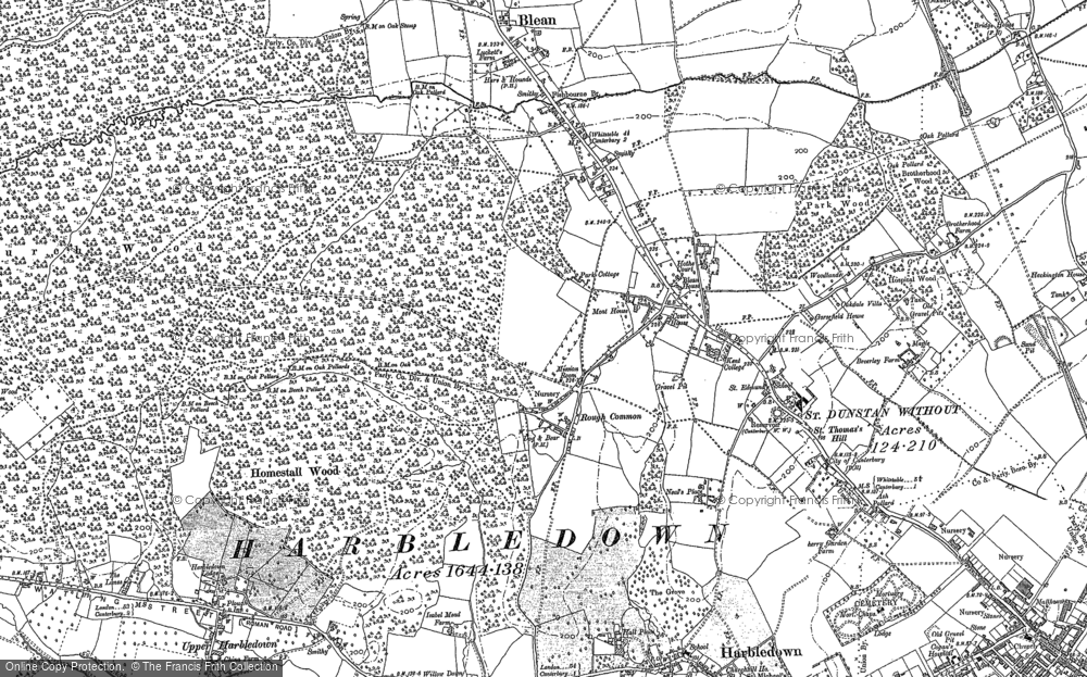 Old Map of Rough Common, 1896 in 1896