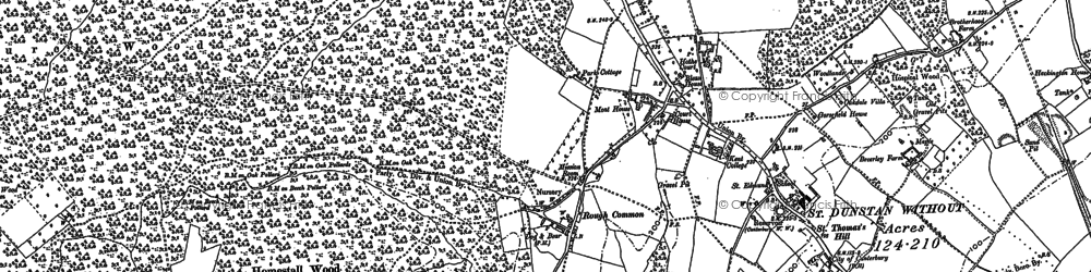Old map of Rough Common in 1896