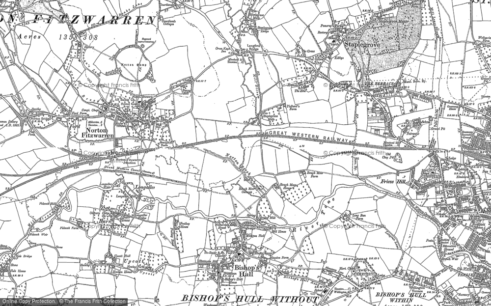 Old Map of Roughmoor, 1887 in 1887