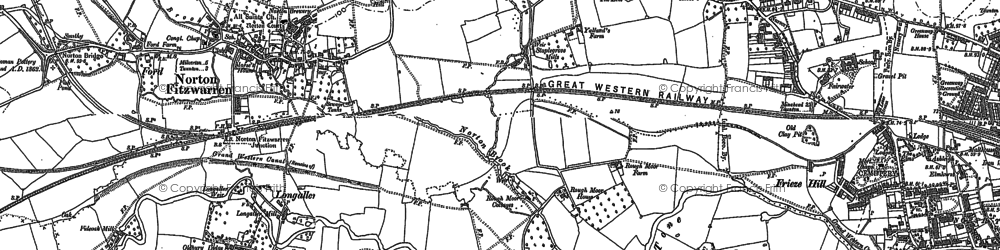 Old map of Roughmoor in 1887