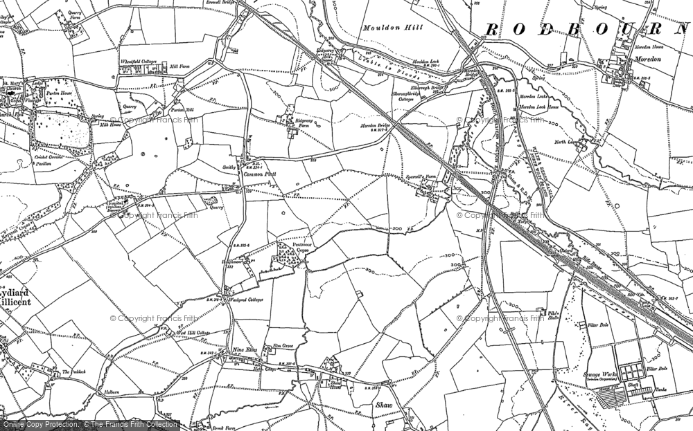 Old Map of Roughmoor, 1899 in 1899