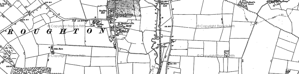 Old map of Roughton in 1887