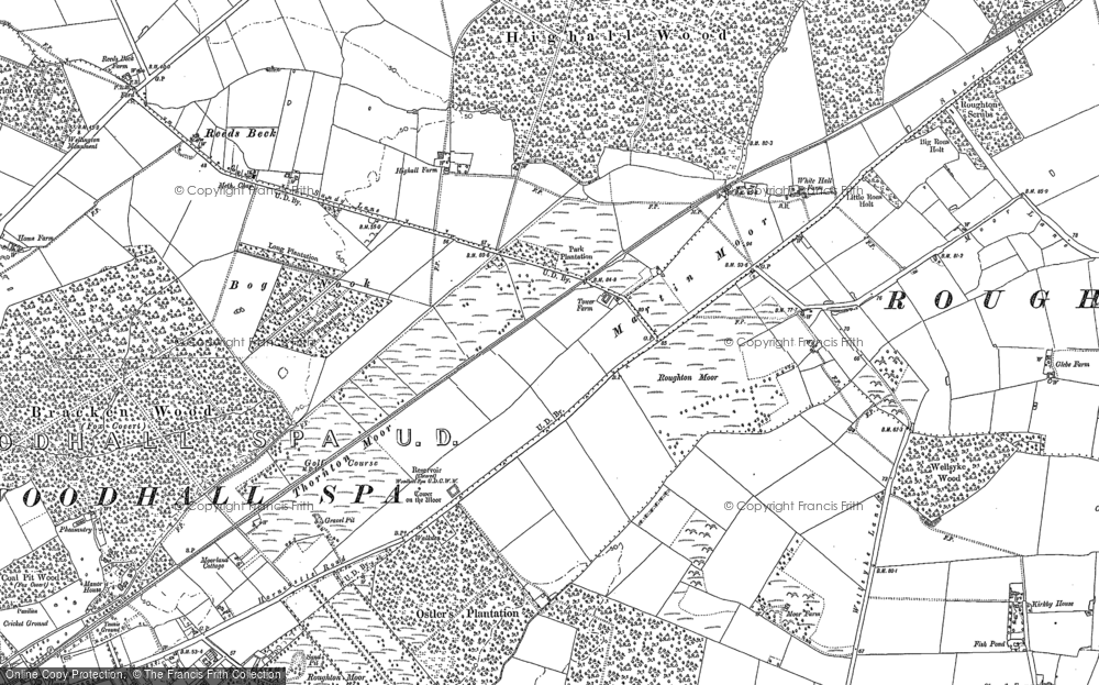 Old Map of Roughton Moor, 1887 in 1887