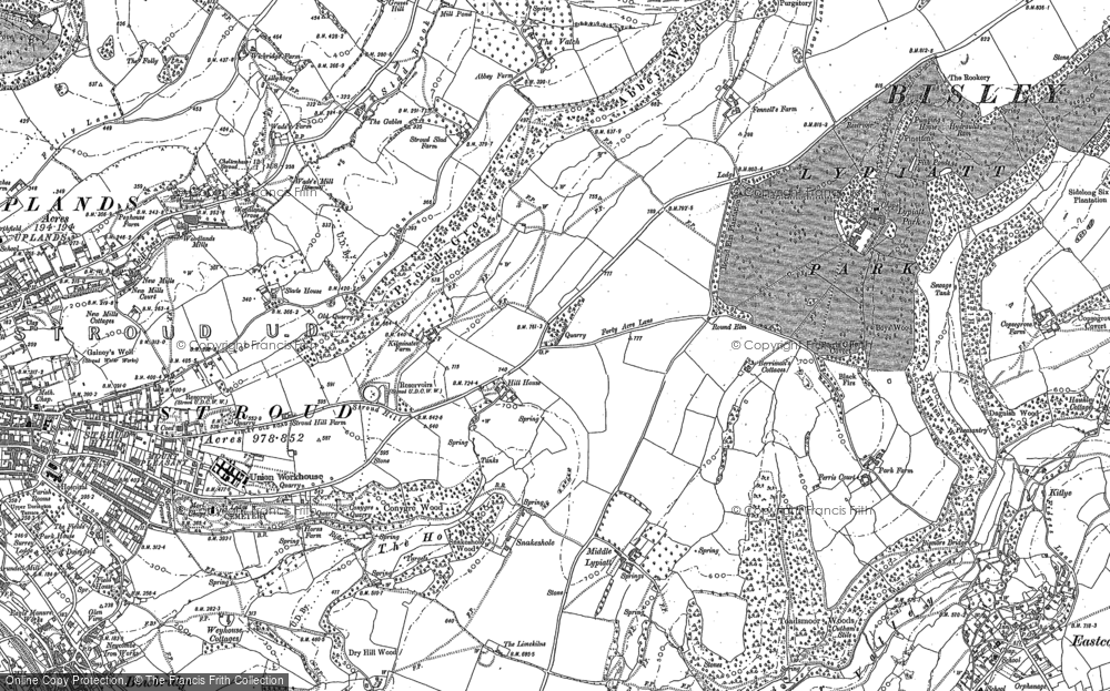 Old Map of Round Elm, 1882 in 1882