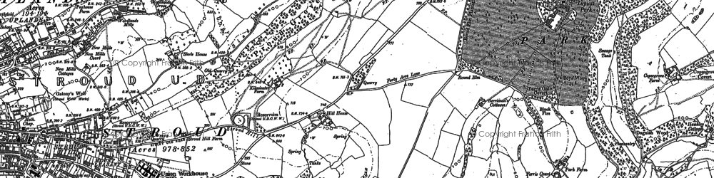 Old map of Round Elm in 1882