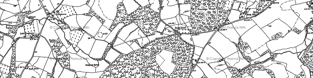 Old map of Worms Hill in 1895