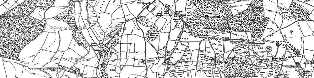 Old map of Round Oak in 1883