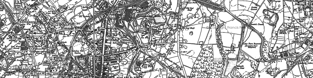 Old map of Round Oak in 1901