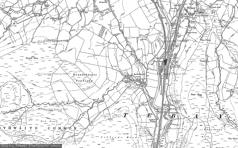 Old Map of Historic Map covering Low Borrowbridge in 1897