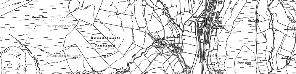 Old map of Low Borrowbridge in 1897