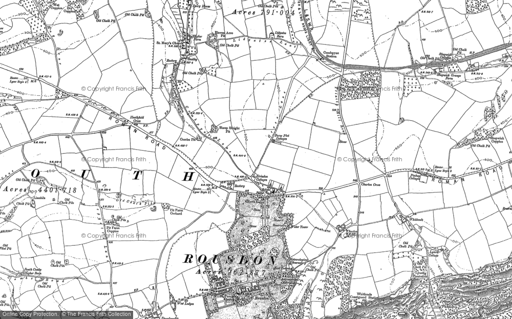 Old Map of Historic Map covering Westhayes in 1903